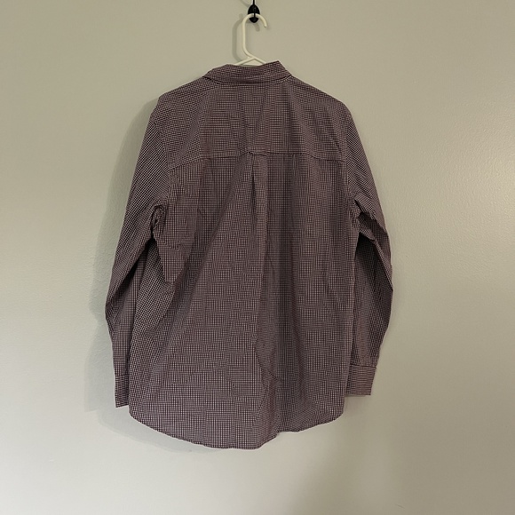 CHAPS Shirt M Brown Button Down Dress Easy Care Classic Versatile - Picture 3 of 3